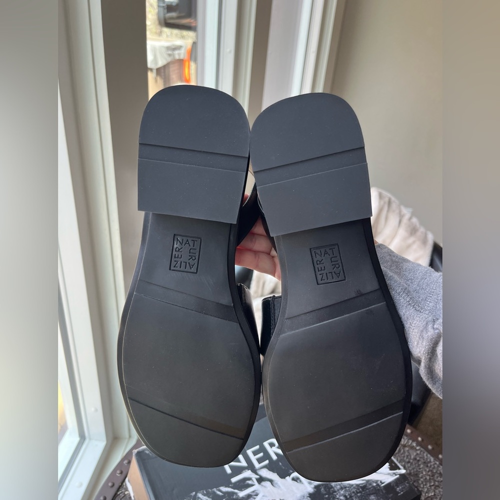 NATURALIZER EFFIE SQUARE TOE BLACK SANDALS 11 W WIDE - Picture 11 of 11